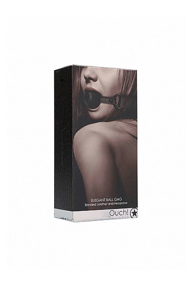 Ouch by Shots Toys - Elegant Ball Gag - Grey - Stag Shop