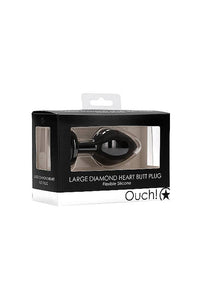 Thumbnail for Ouch by Shots Toys - Diamond Heart Butt Plug - Assorted - Stag Shop
