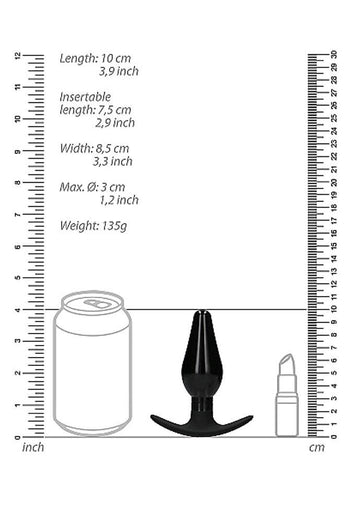 Ouch by Shots Toys - Interchangeable Butt Plug Set - Black - Stag Shop