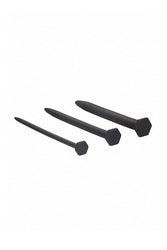Ouch by Shots Toys - Screw Urethral Plug Set - Black - Stag Shop
