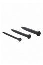 Ouch by Shots Toys - Rugged Nail Urethral Plug Set - Black - Stag Shop