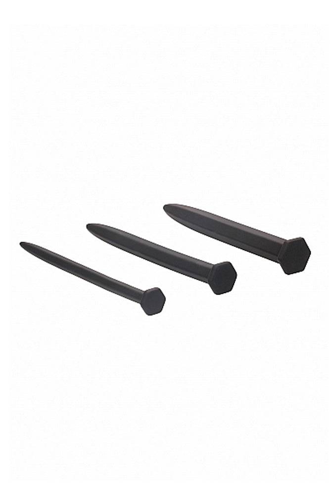 Ouch by Shots Toys - Rugged Nail Urethral Plug Set - Black - Stag Shop