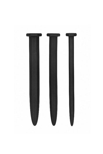 Ouch by Shots Toys - Rugged Nail Urethral Plug Set - Black - Stag Shop