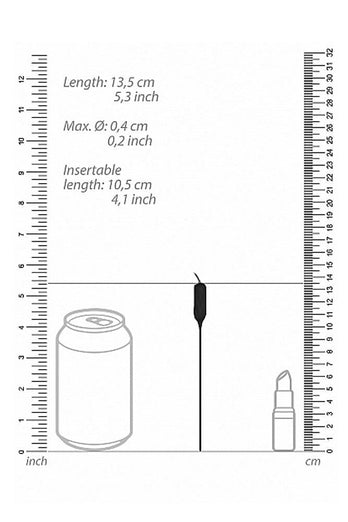 Ouch by Shots Toys - Remote Control Urethral Plug - Black - Stag Shop