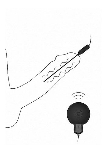 Ouch by Shots Toys - Remote Control Urethral Plug - Black - Stag Shop