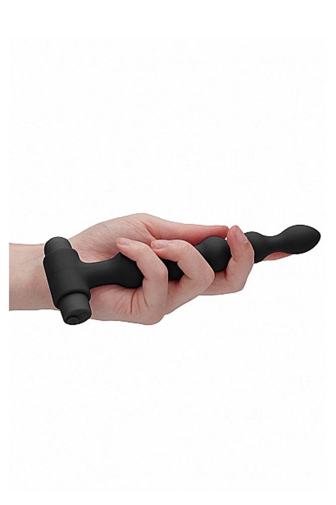 Ouch by Shots Toys - Rechargeable Vibrating Anal Set - Black - Stag Shop