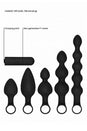 Ouch by Shots Toys - Rechargeable Vibrating Anal Set - Black - Stag Shop