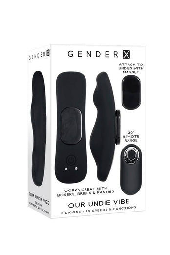 Evolved - Gender X - Our Undie Remote Control Vibrator - Black - Stag Shop