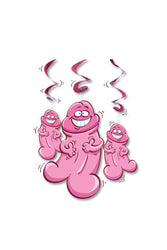 Ozze Creations - Bachelorette Pecker Swirl Decorations - Stag Shop