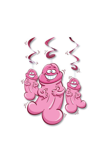 Ozze Creations - Bachelorette Pecker Swirl Decorations - Stag Shop