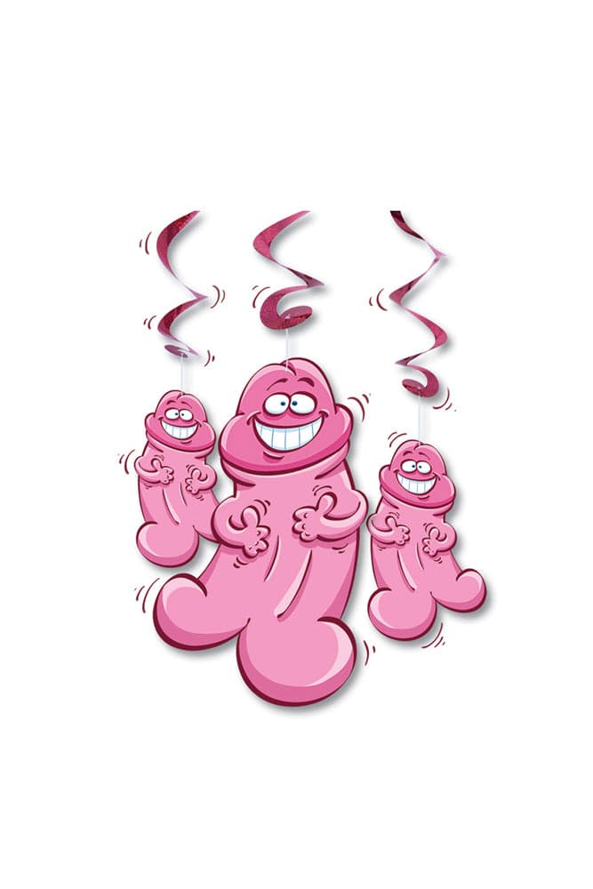 Ozze Creations - Bachelorette Pecker Swirl Decorations - Stag Shop