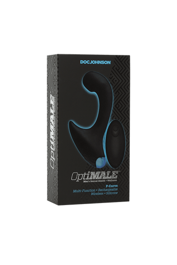 Doc Johnson - Optimale - P-Curve Prostate Massager w/ Remote - Black - Stag Shop