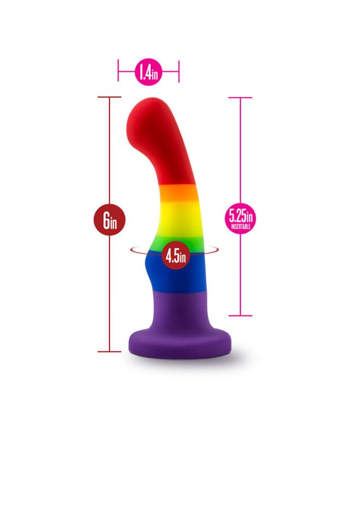 Blush Novelties - Avant - Pride P1 - Freedom - Silicone Curved Dildo - Stag Shop