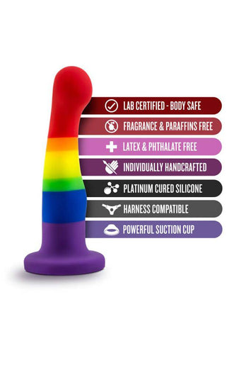 Blush Novelties - Avant - Pride P1 - Freedom - Silicone Curved Dildo - Stag Shop