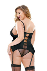 Fantasy Lingerie - P219 - Odessa Molded Cup Bustier & Panty Set - Black - Stag Shop