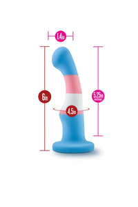 Thumbnail for Blush Novelties - Avant - Pride P2 - True Blue - Silicone Curved Dildo - Stag Shop