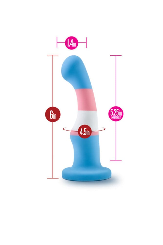 Blush Novelties - Avant - Pride P2 - True Blue - Silicone Curved Dildo - Stag Shop