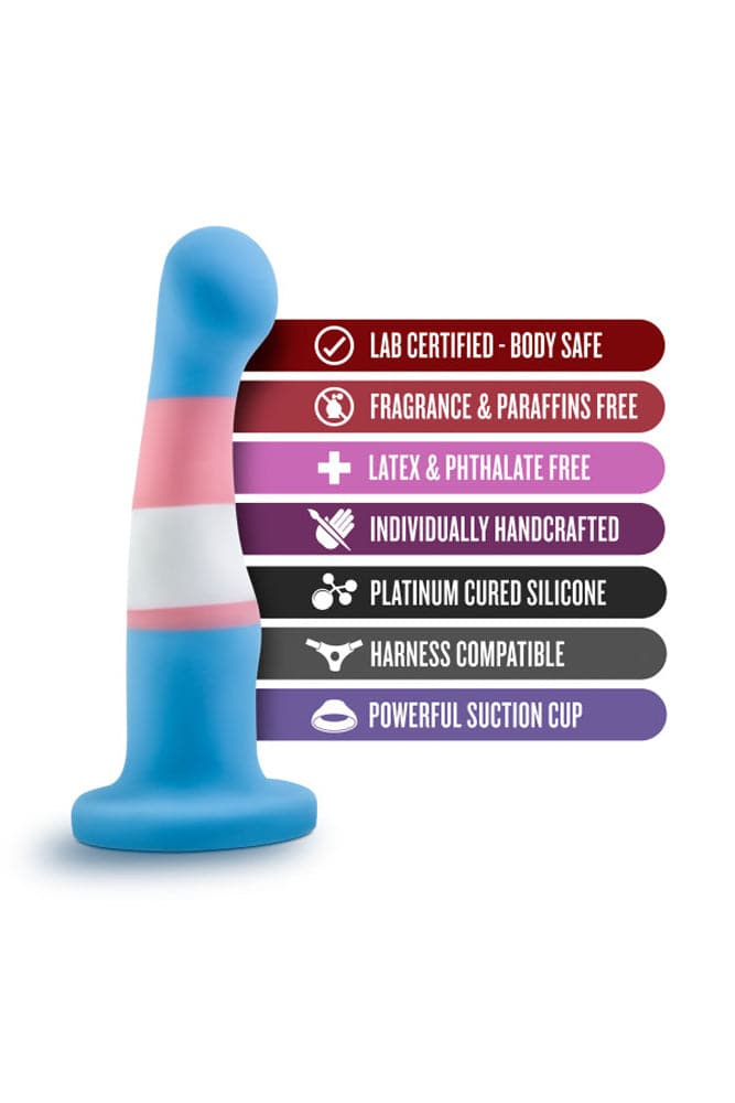 Blush Novelties - Avant - Pride P2 - True Blue - Silicone Curved Dildo - Stag Shop