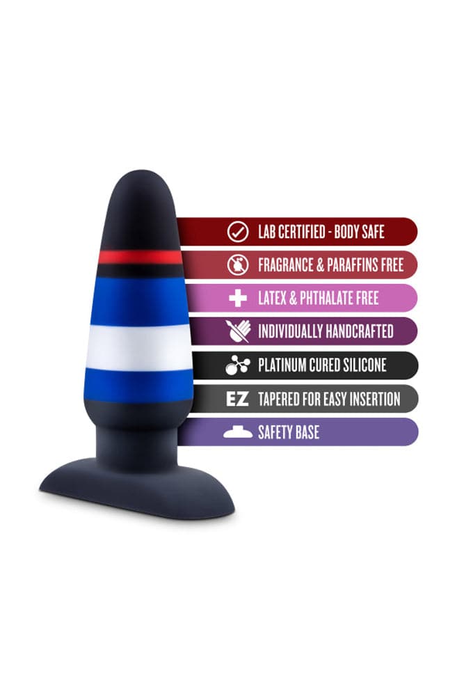 Blush Novelties - Avant - Pride P4 - Power Play - Silicone Butt Plug - Stag Shop