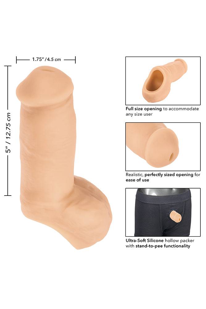 Cal Exotics - Packer Gear - 5 Inch Ultra - Soft Silicone STP Packer - Beige - Stag Shop