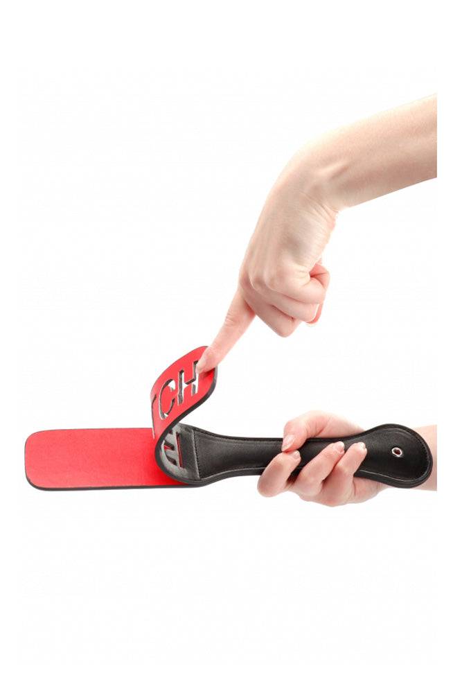 Ouch by Shots Toys - BITCH Paddle - Black - Stag Shop