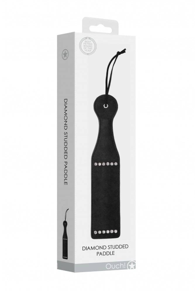 Ouch by Shots - Diamond Studded Paddle - Black - Stag Shop