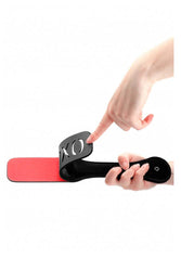 Ouch by Shots Toys - XOXO Paddle - Black/Red - Stag Shop