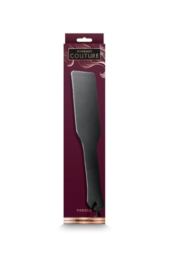 NS Novelties - Bondage Couture - Faux Leather Paddle - Black - Stag Shop