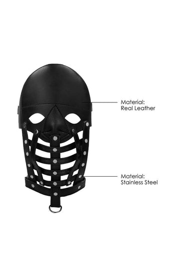 Ouch by Shots - Leather Male Mask - Black - Stag Shop