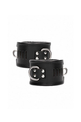 Shots Toys - Pain - Restraint Handcuff w/ Padlock - Black - Stag Shop