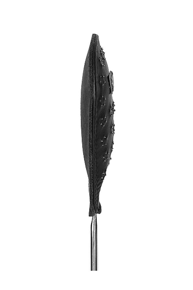 Shots Toys - Pain - Metal Oval Spike Leather Crop - Stag Shop