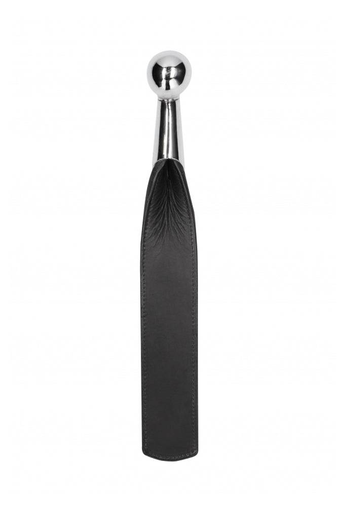 Shots Toys - Pain - Metal Ball Handle Leather Saddle Paddle - Stag Shop