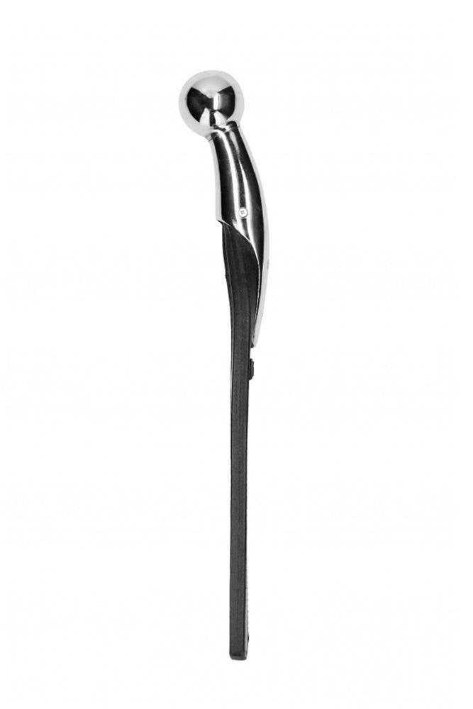 Shots Toys - Pain - Metal Ball Handle Leather Saddle Paddle - Stag Shop