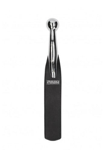 Shots Toys - Pain - Metal Ball Handle Leather Saddle Paddle - Stag Shop
