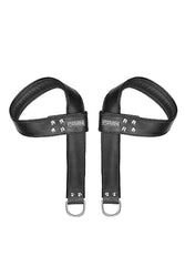 Shots Toys - Pain - Saddle Suspension Leather Cuffs - Black - Stag Shop