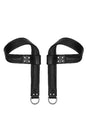 Shots Toys - Pain - Saddle Suspension Leather Cuffs - Black - Stag Shop