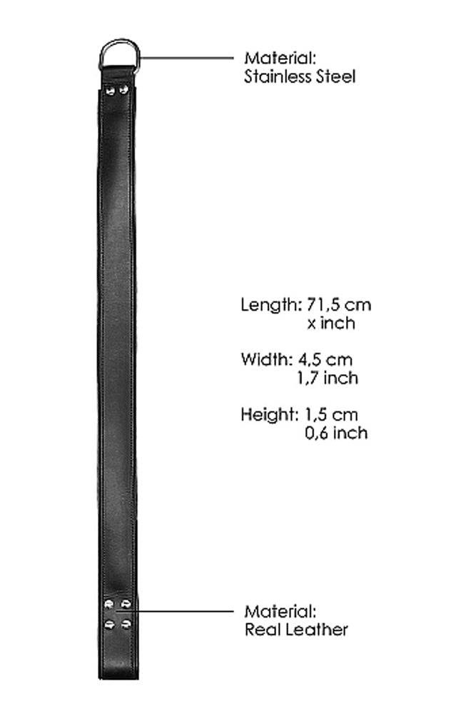 Shots Toys - Pain - Saddle Suspension Leather Cuffs - Black - Stag Shop