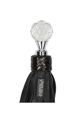 Shots Toys - Pain - Designer Glass Round Sparkling Handle Whip - Stag Shop