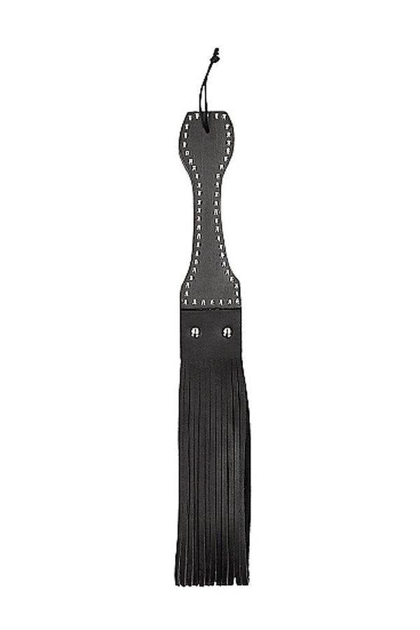 Shots Toys - Pain - Wooden Handle Belt Whip Leather Flogger - Stag Shop