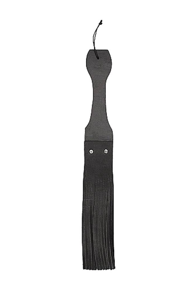 Shots Toys - Pain - Wooden Handle Belt Whip Leather Flogger - Stag Shop