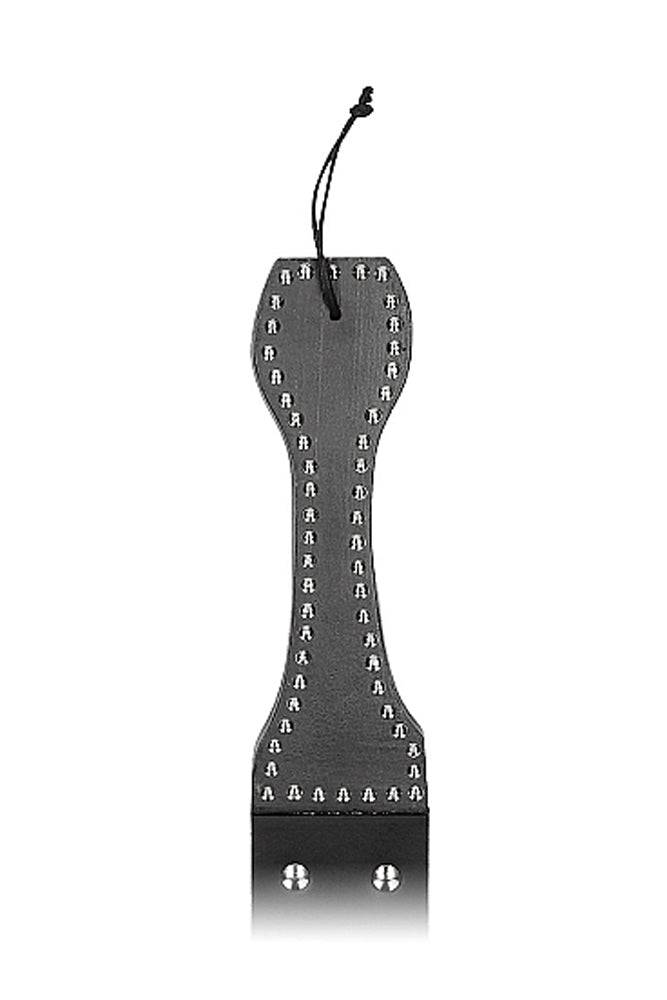 Shots Toys - Pain - Wooden Handle Belt Whip Leather Flogger - Stag Shop