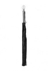Shots Toys - Pain - Sparkling Round Leather Flogger - Black - Stag Shop