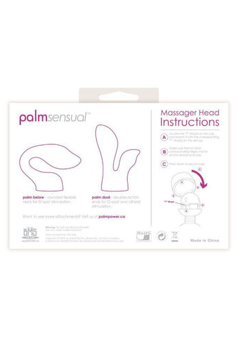 PalmPower - PalmSensual -  Massager Attachment Set - 2 PC - Pink - Stag Shop