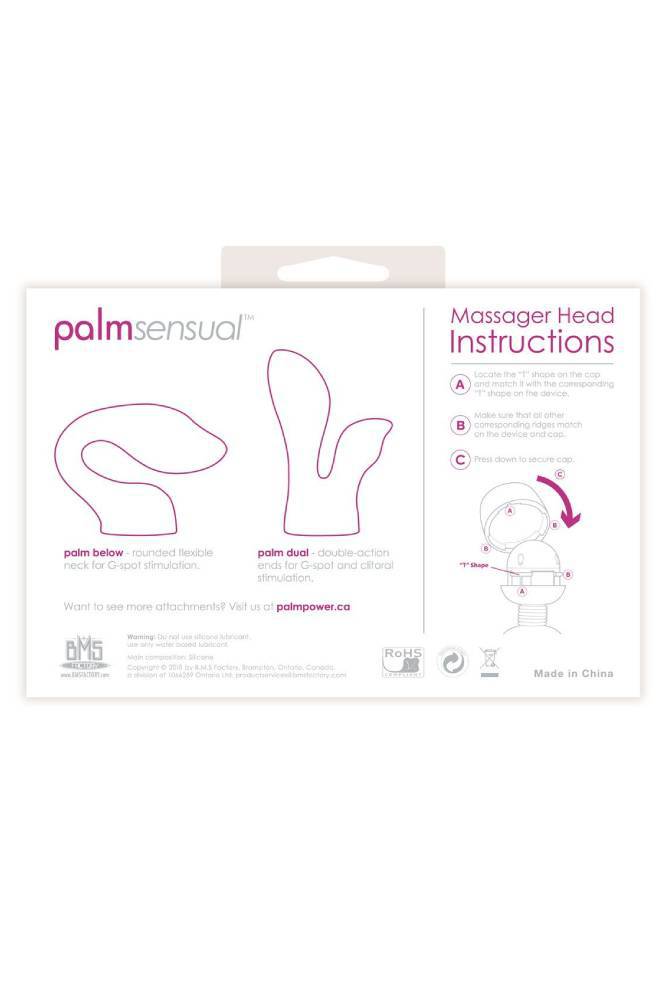 PalmPower - PalmSensual -  Massager Attachment Set - 2 PC - Pink - Stag Shop