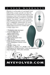 Evolved - Palm Pleasure - Thumping Vibrator - Teal - Stag Shop