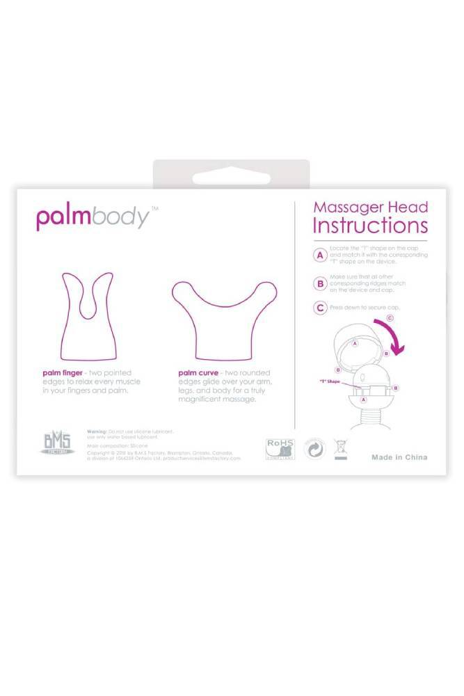 PalmPower - Palm Body - Silicone Massager Attachments - 2 PC - Pink - Stag Shop