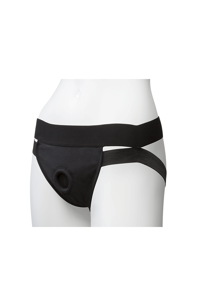 Vac-U-Lock by Doc Johnson - Panty Harness w/ Plug - Black - Stag Shop