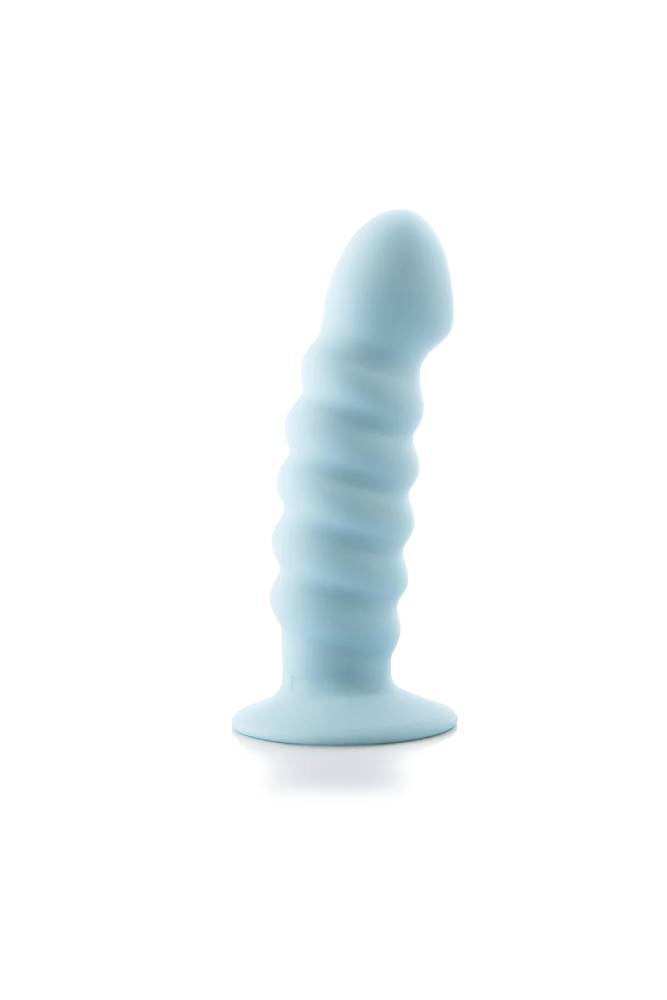 Maia Toys - Paris 6" Ribbed Silicone Dildo - Blue - Stag Shop