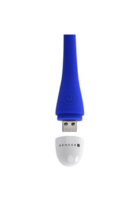 Thumbnail for Evolved - Gender X - Play Ball Thrusting Vibrator - Blue - Stag Shop