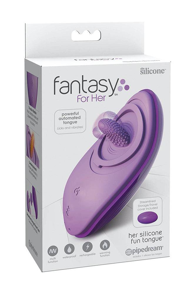 Pipedream - Fantasy For Her - Her Silicone Fun Tongue Warming Tongue Vibrator - Stag Shop